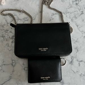 Kate Spade Crossbody Black purse with matching wallet